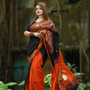 ধুপিয়ান শাড়ি (ইটা-কালো)